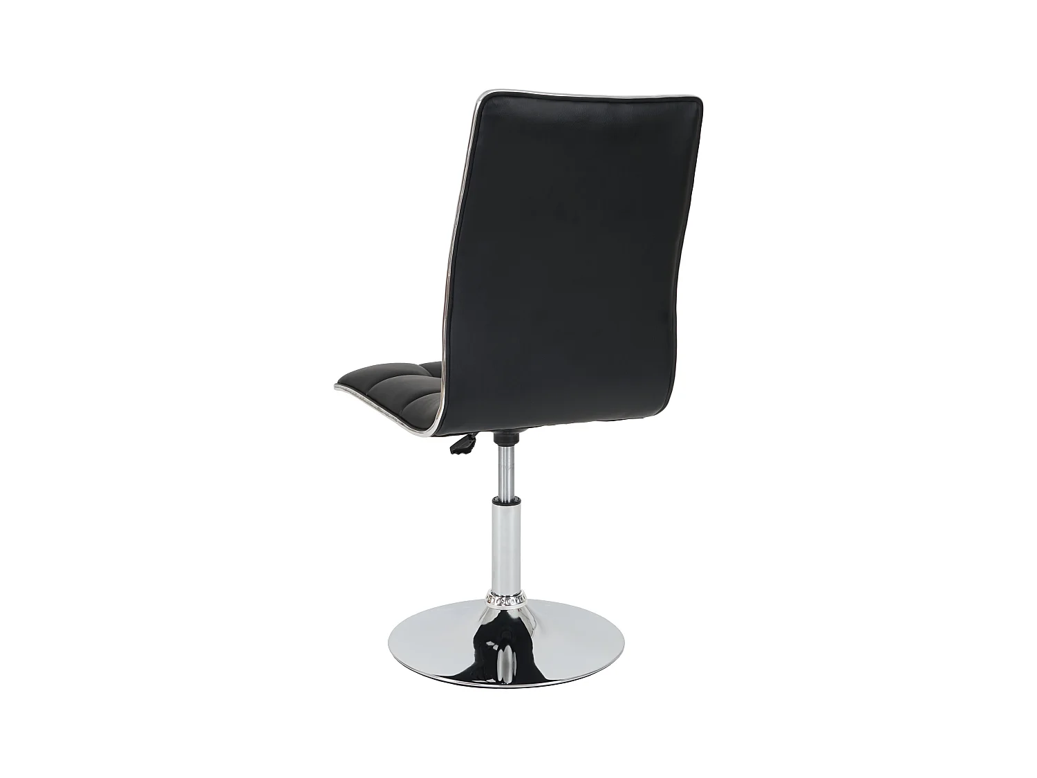 Lot de 2 chaises de séjour ou de salle à manger HWC-C41, style rétro, similicuir ~ noir