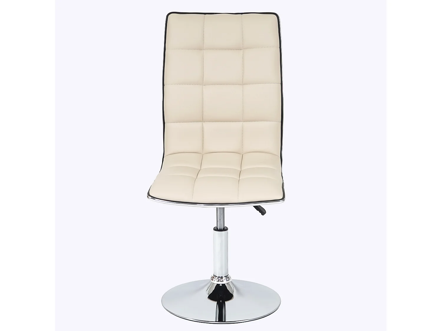 Lot de 2 chaises de séjour ou de salle à manger HWC-C41, style rétro, similicuir - crème