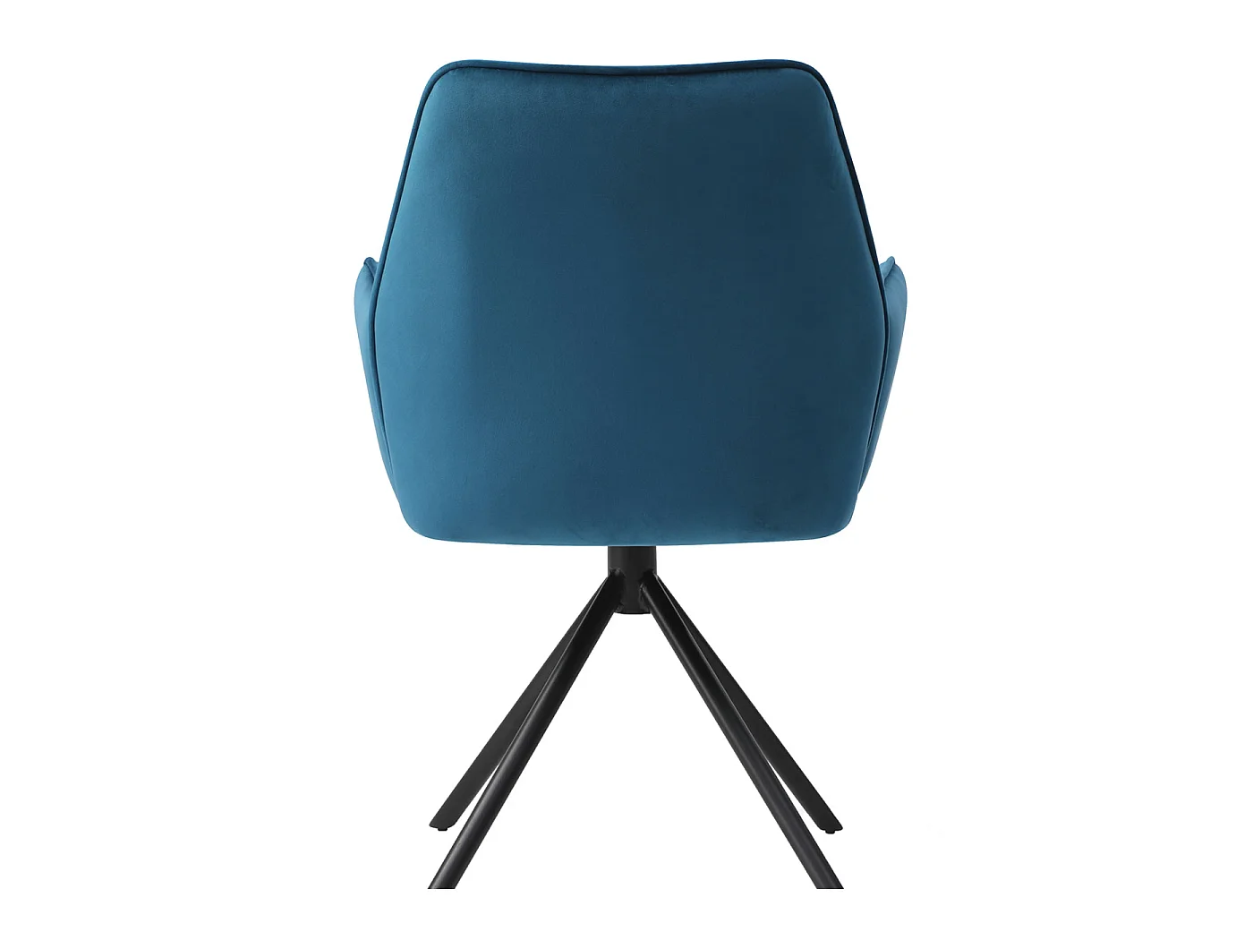 Chaise de salle à manger HWC-G67, chaise de cuisine, pivotante, auto-position - velours, bleu turquoise