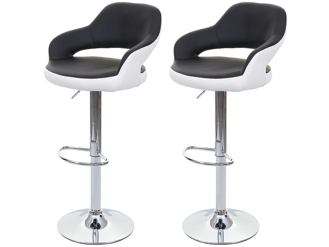 Tabouret De Bar Avec Dossier Mendler HWC-A73 – Design Industriel, Métal Blanc – Hauteur Assise 77 Cm