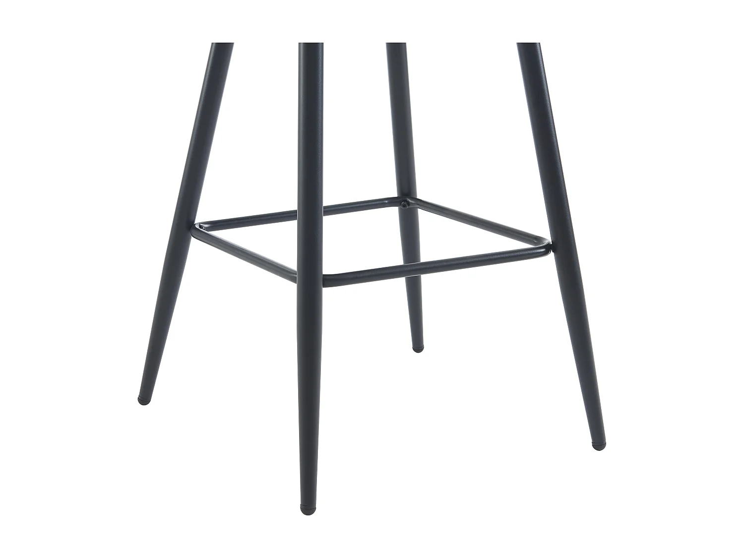 Lot de 2 tabourets de bar en velours et métal noir - Beige - PRANILA de Pascal MORABITO