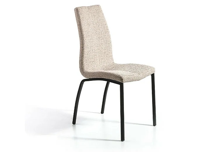 Set de 2 sillas de comedor - Tela Beige, 43x58x94 cm - TEXAS