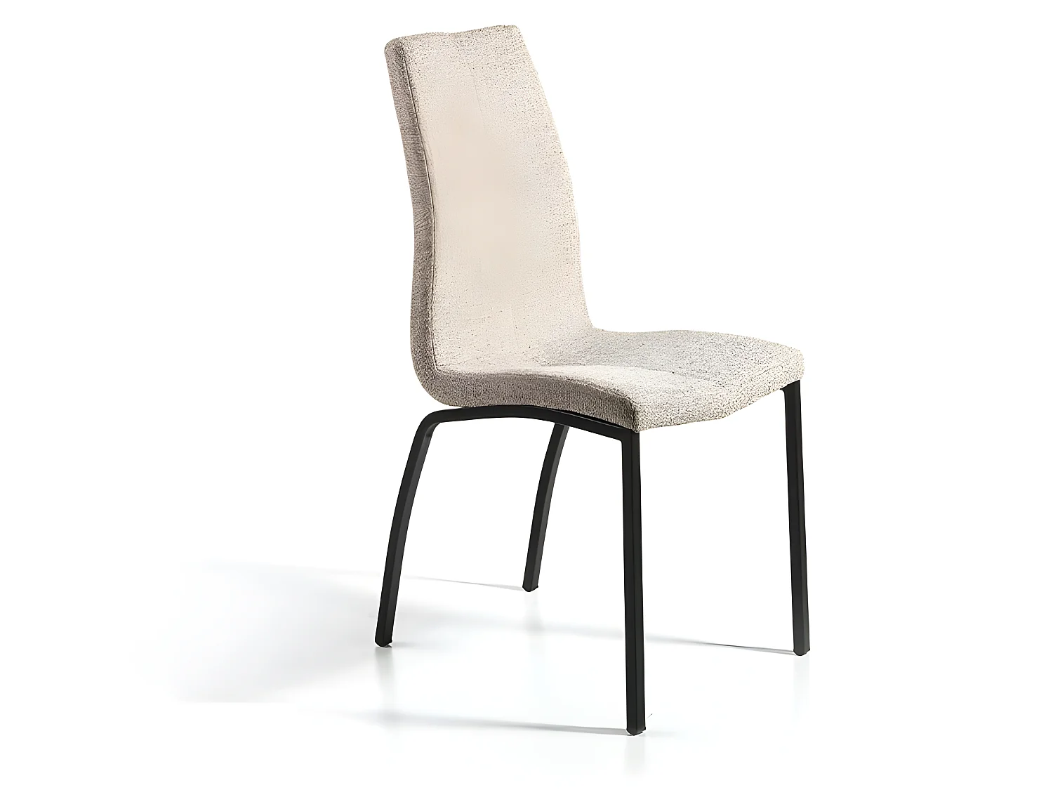 Set de 2 sillas de comedor - Tela Beige, 43x58x94 cm - TEXAS