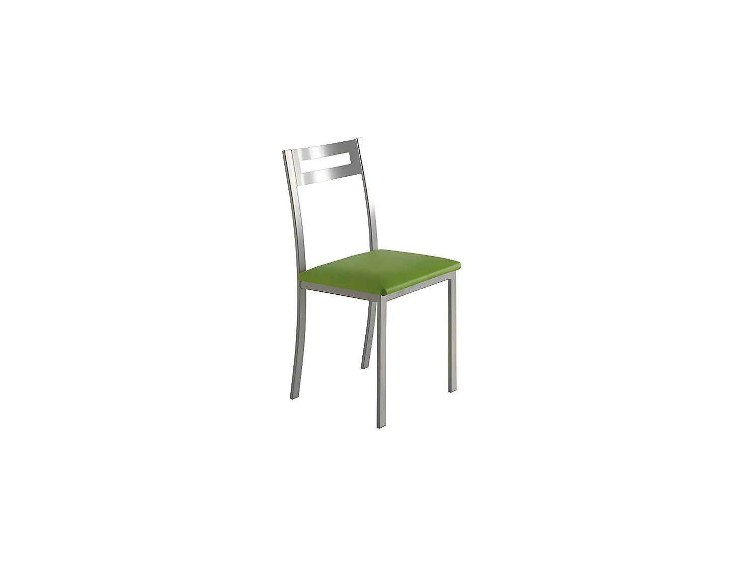Set de 4 sillas de cocina -  Polipiel Verde, 41x47x86 cm - PAMIS
