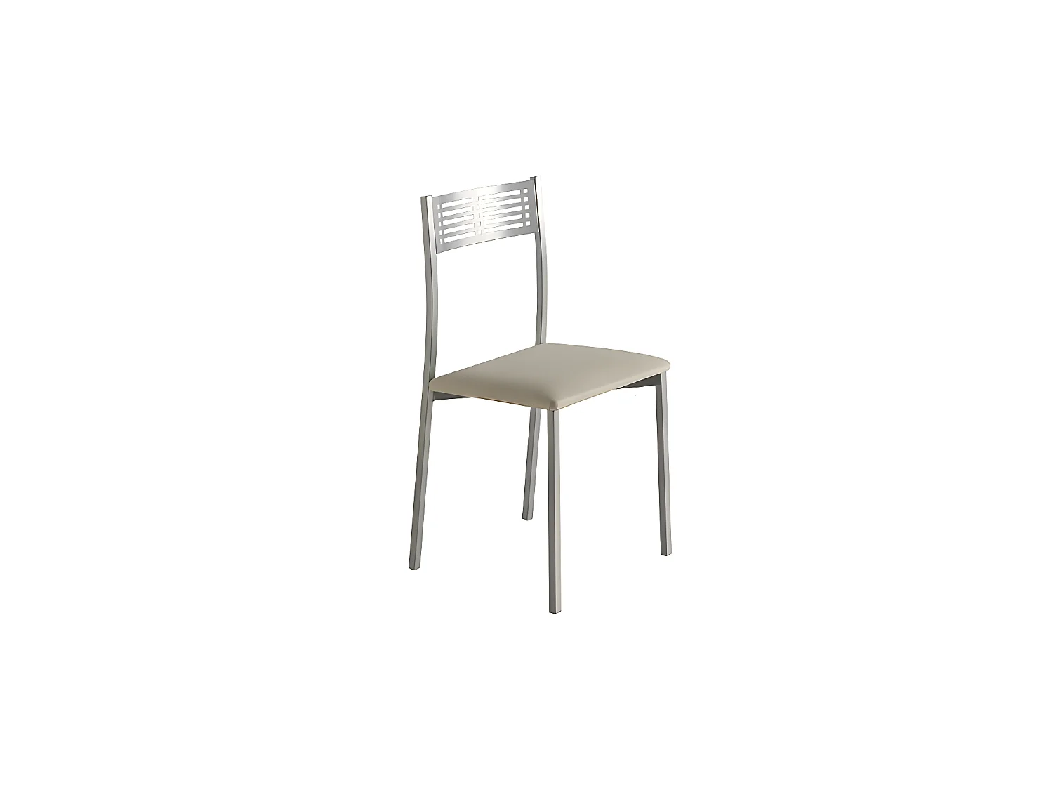 Set de 4 sillas de cocina -  Polipiel Beige, 41x47x86 cm - SYDNEY