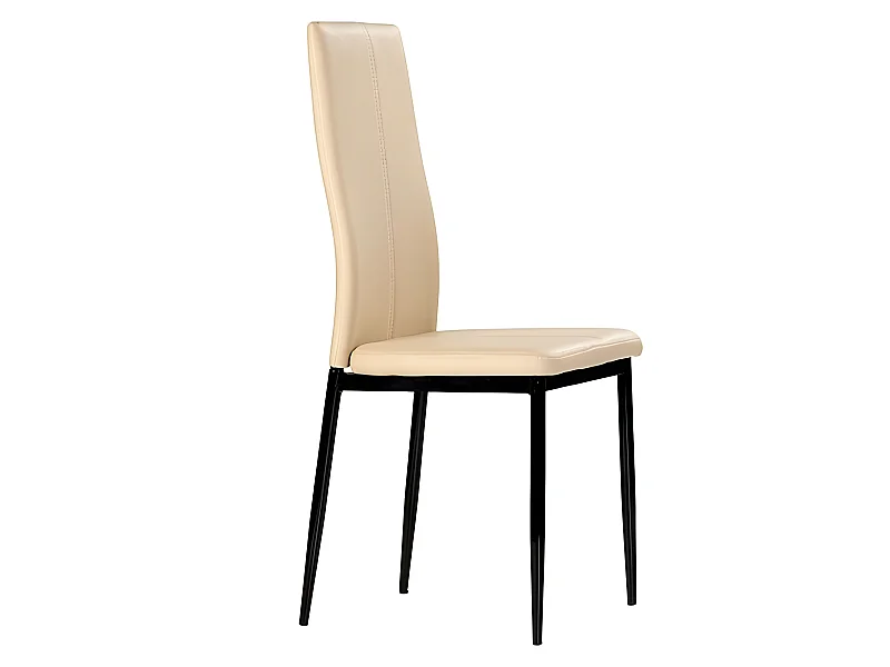 Set de 4 sillas de comedor - Polipiel Capuccino, 42x47x97,5cm - POLAR