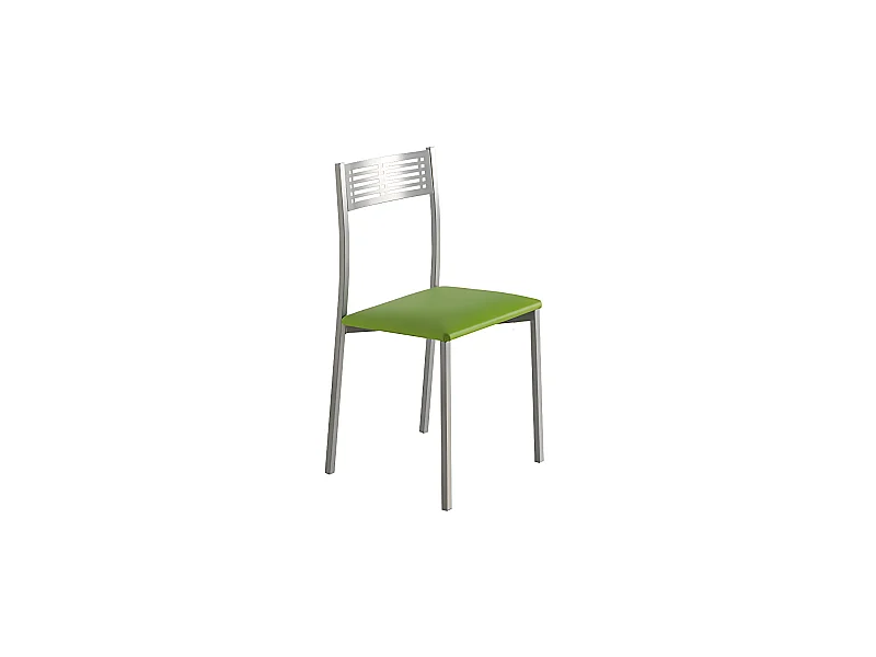 Set de 4 sillas de cocina -  Polipiel Verde, 41x47x86 cm - SYDNEY
