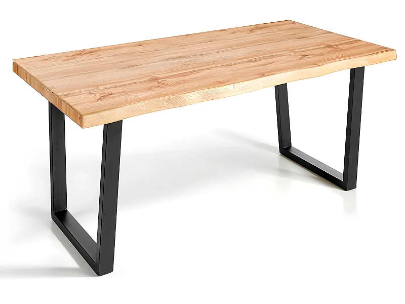 Mesa de comedor fija - MDF Roble rústico, 200x90x76 cm - ALASKA