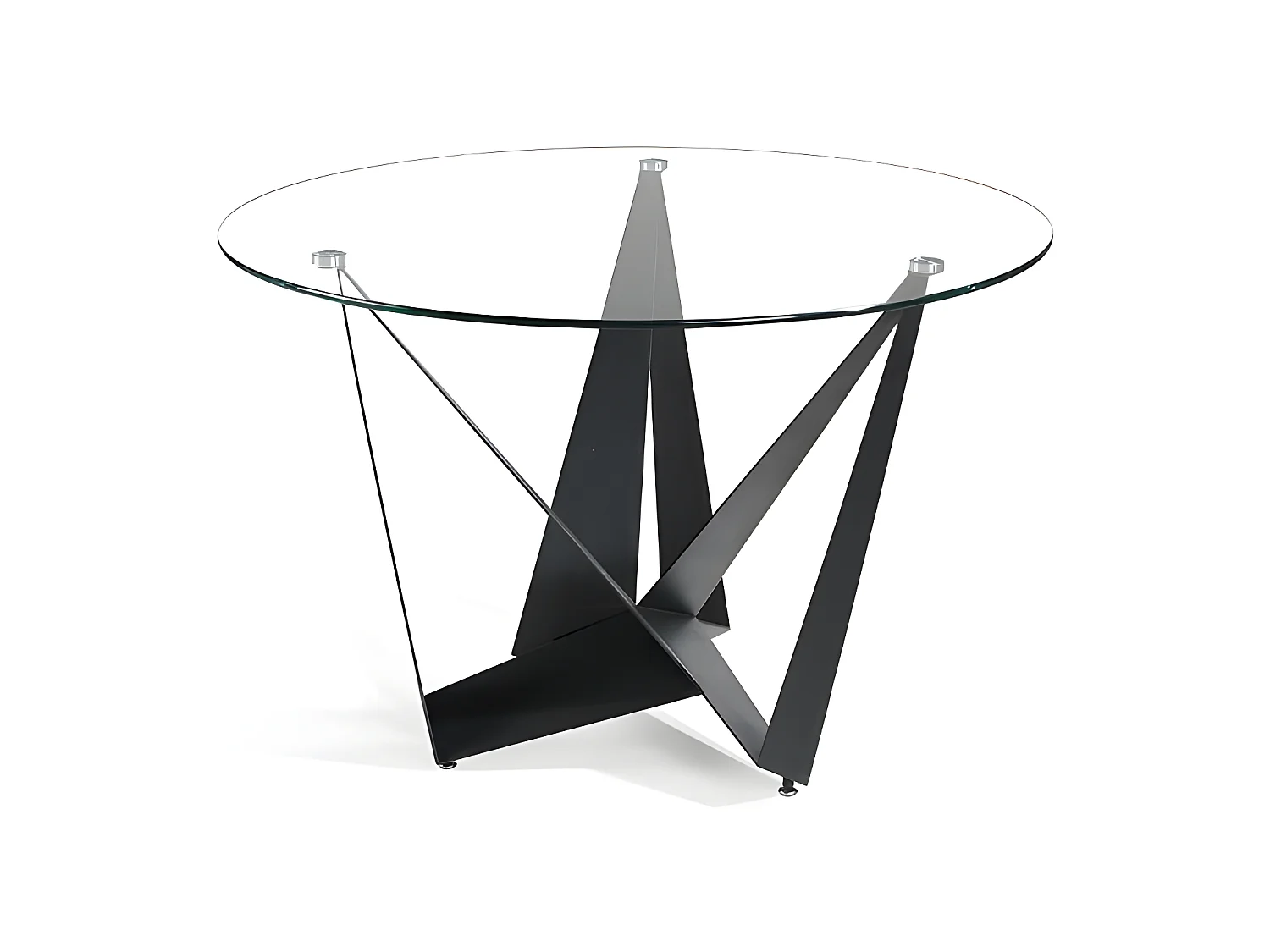 Mesa de comedor redonda - Cristal Transparente,  Ø 120x76 cm - BAYO