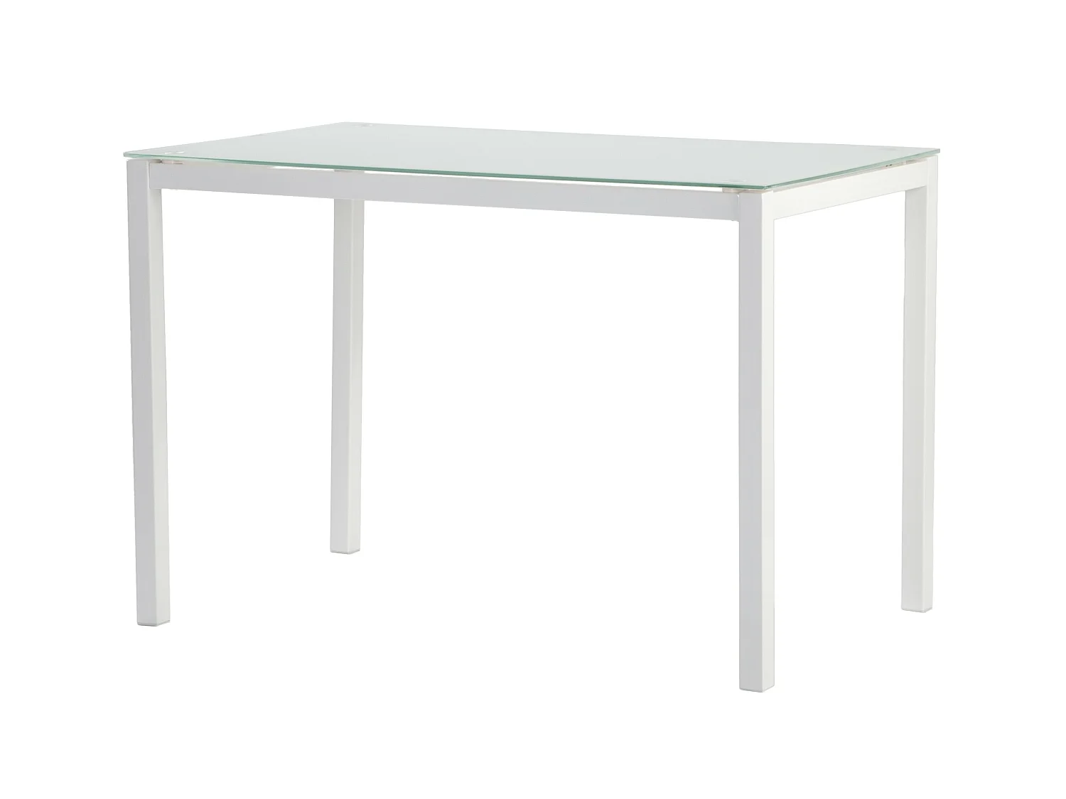 Mesa de comedor fija - Cristal Blanco, 110x70x75 cm - LLUVIA
