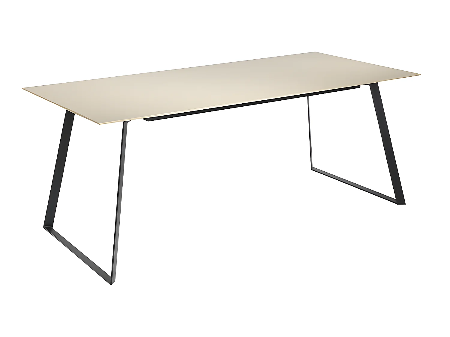Mesa de comedor fija - MDF Moka, 200x90x75 cm - TROYA