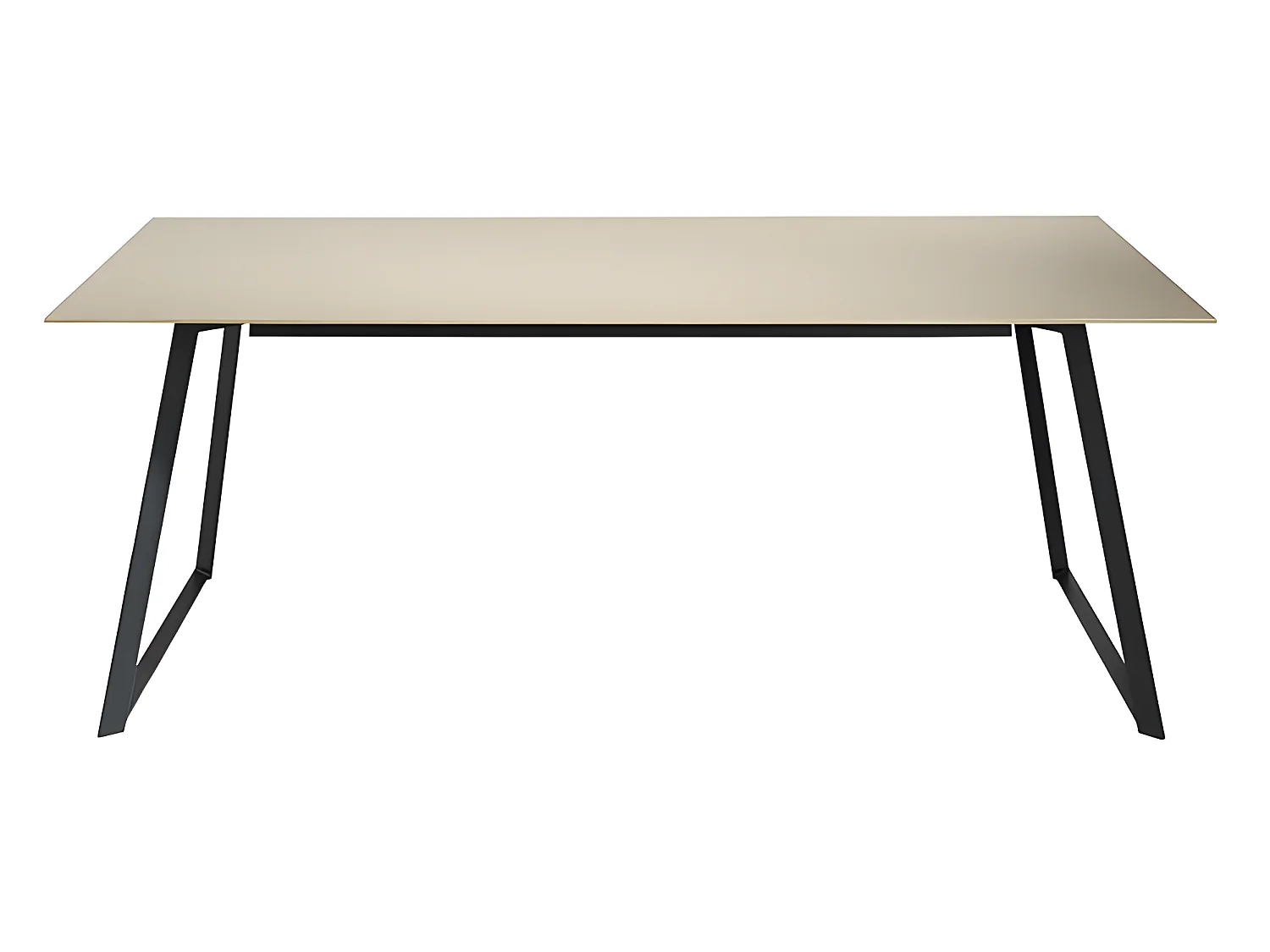 Mesa de comedor fija - MDF Moka, 200x90x75 cm - TROYA