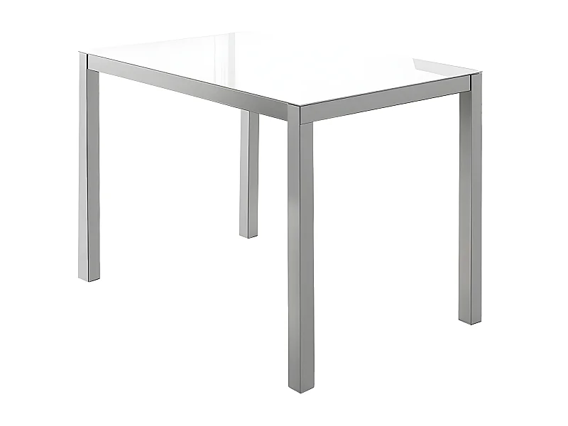 Mesa de cocina fija - Cristal Blanco, 110x75x75 cm - MELBOURNE