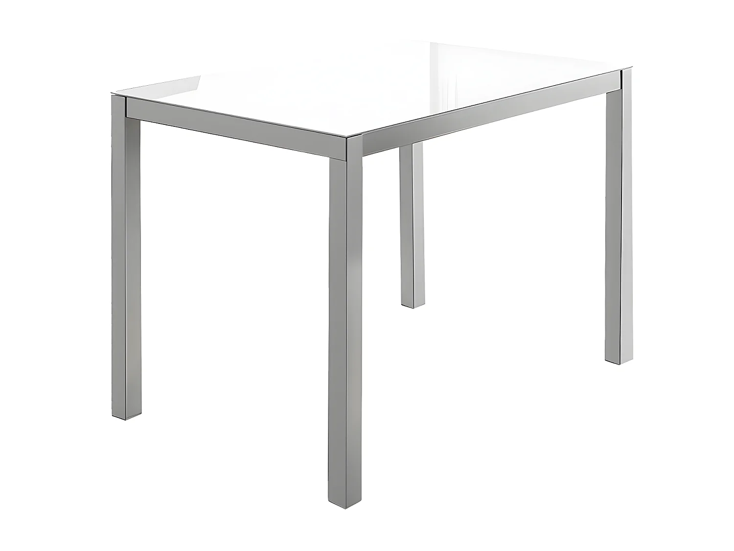 Mesa de cocina fija - Cristal Blanco, 110x75x75 cm - MELBOURNE