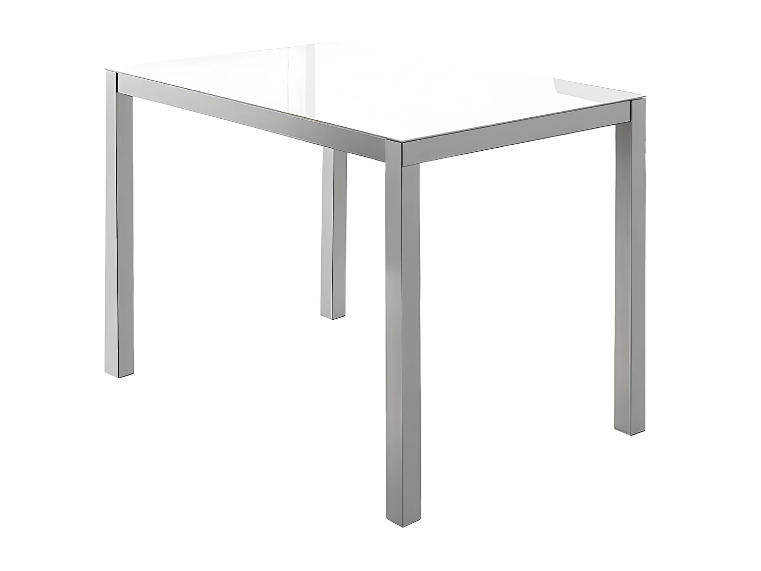 Mesa de cocina fija - Cristal Blanco, 110x75x75 cm - MELBOURNE