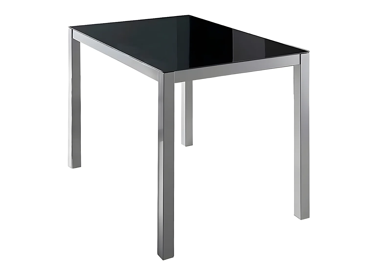 Mesa de cocina fija - Cristal Negro, 110x75x75 cm - MELBOURNE