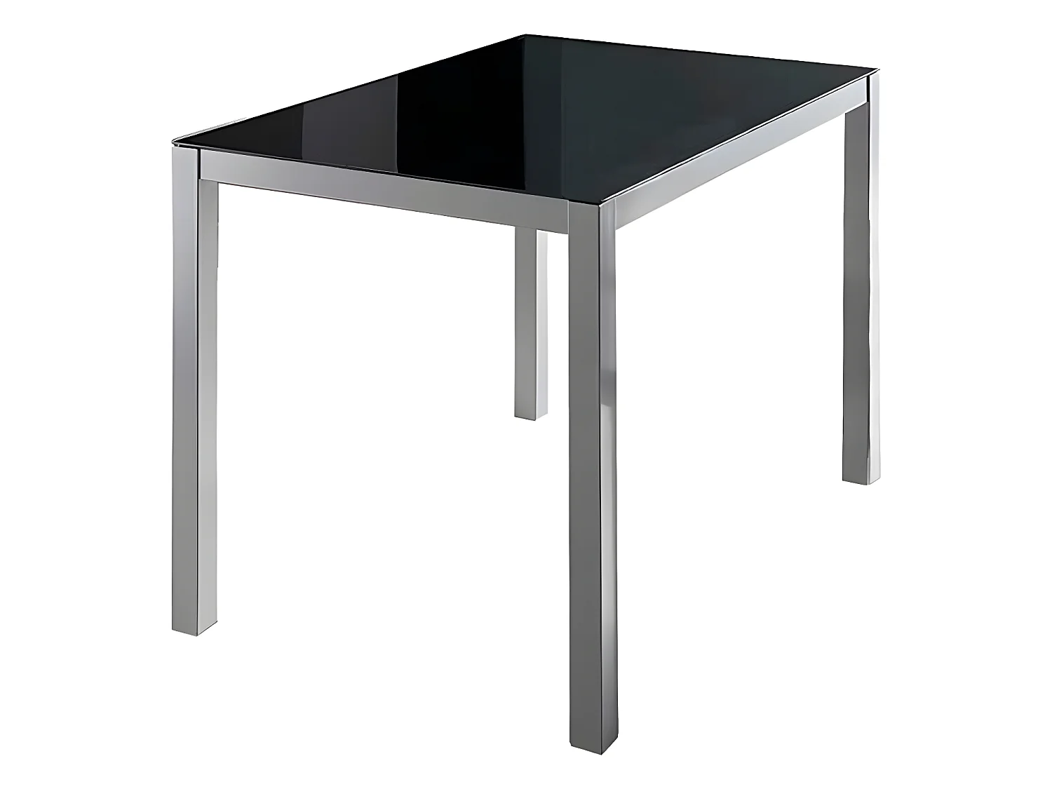 Mesa de cocina fija - Cristal Negro, 110x75x75 cm - MELBOURNE