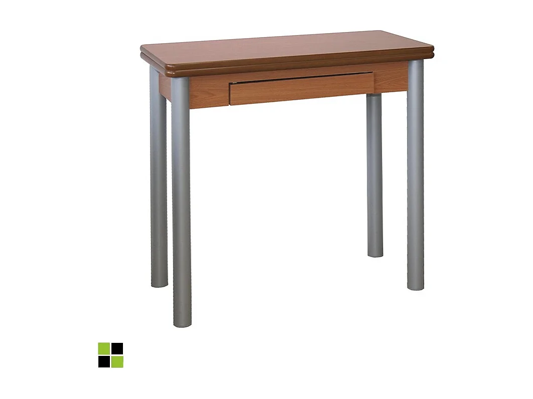 Mesa de cocina extensible - MDF Cerezo, 80x40/80x76 cm - RIBETA