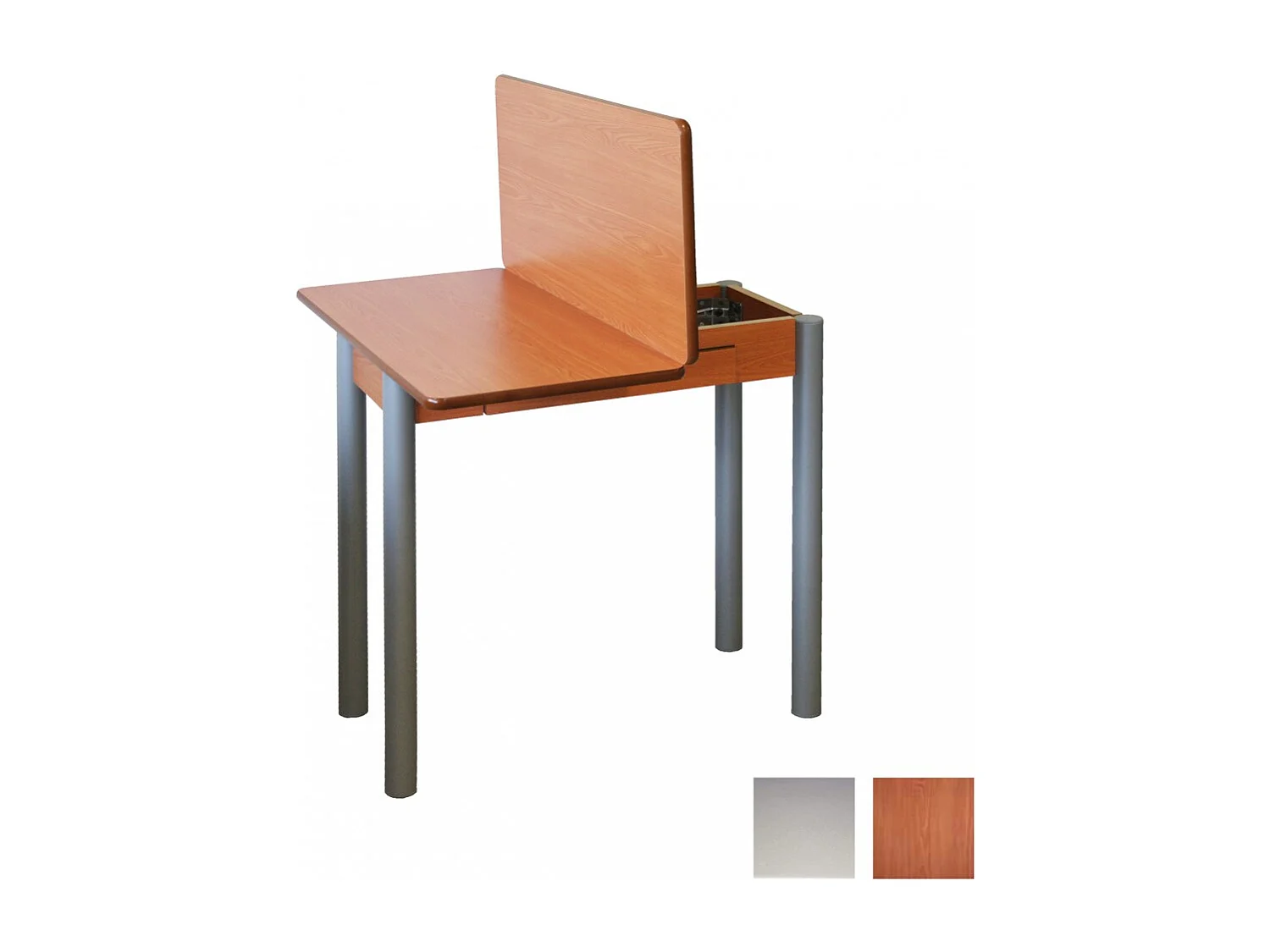 Mesa de cocina extensible - MDF Cerezo, 80x40/80x76 cm - RIBETA