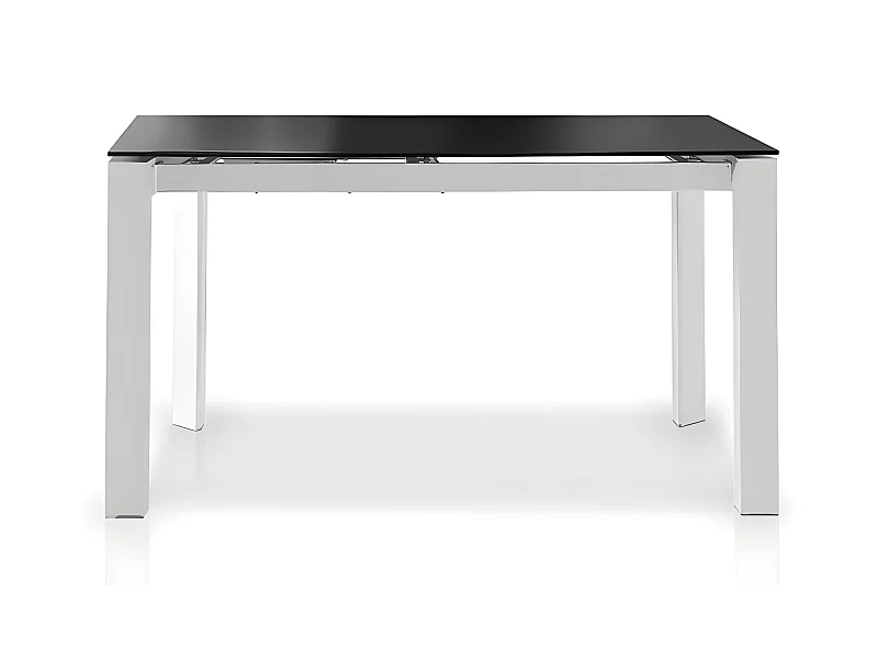 Mesa de comedor extensible - Cristal Negro, 140/190x90x76 cm - MISTICA