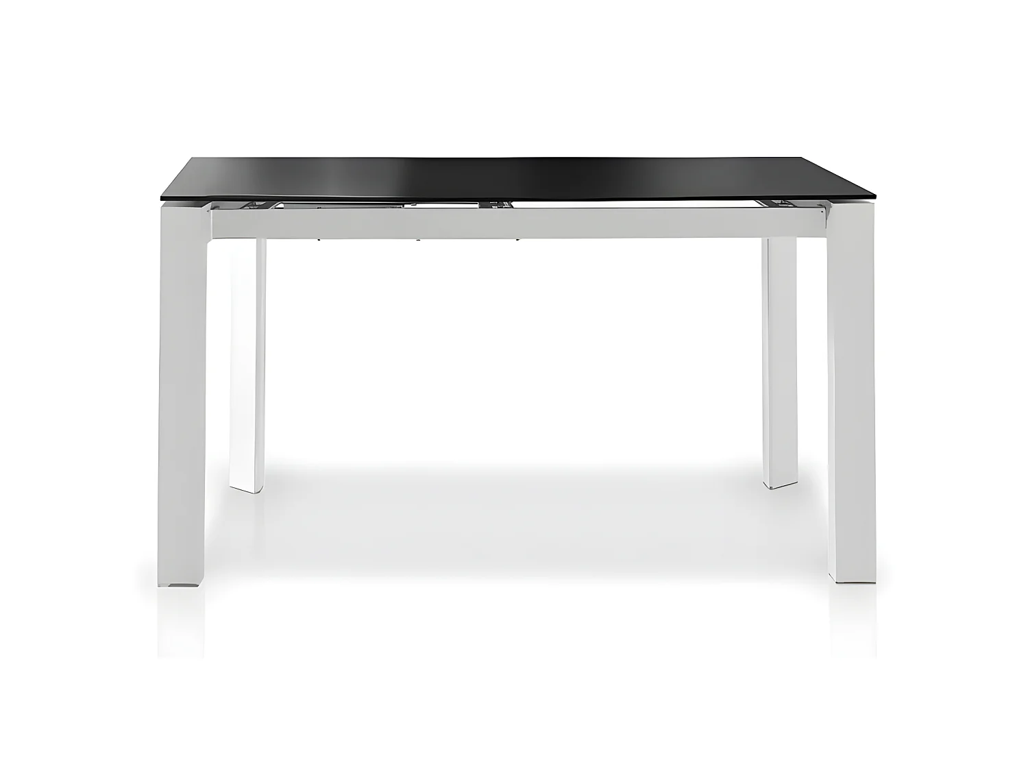 Mesa de comedor extensible - Cristal Negro, 140/190x90x76 cm - MISTICA
