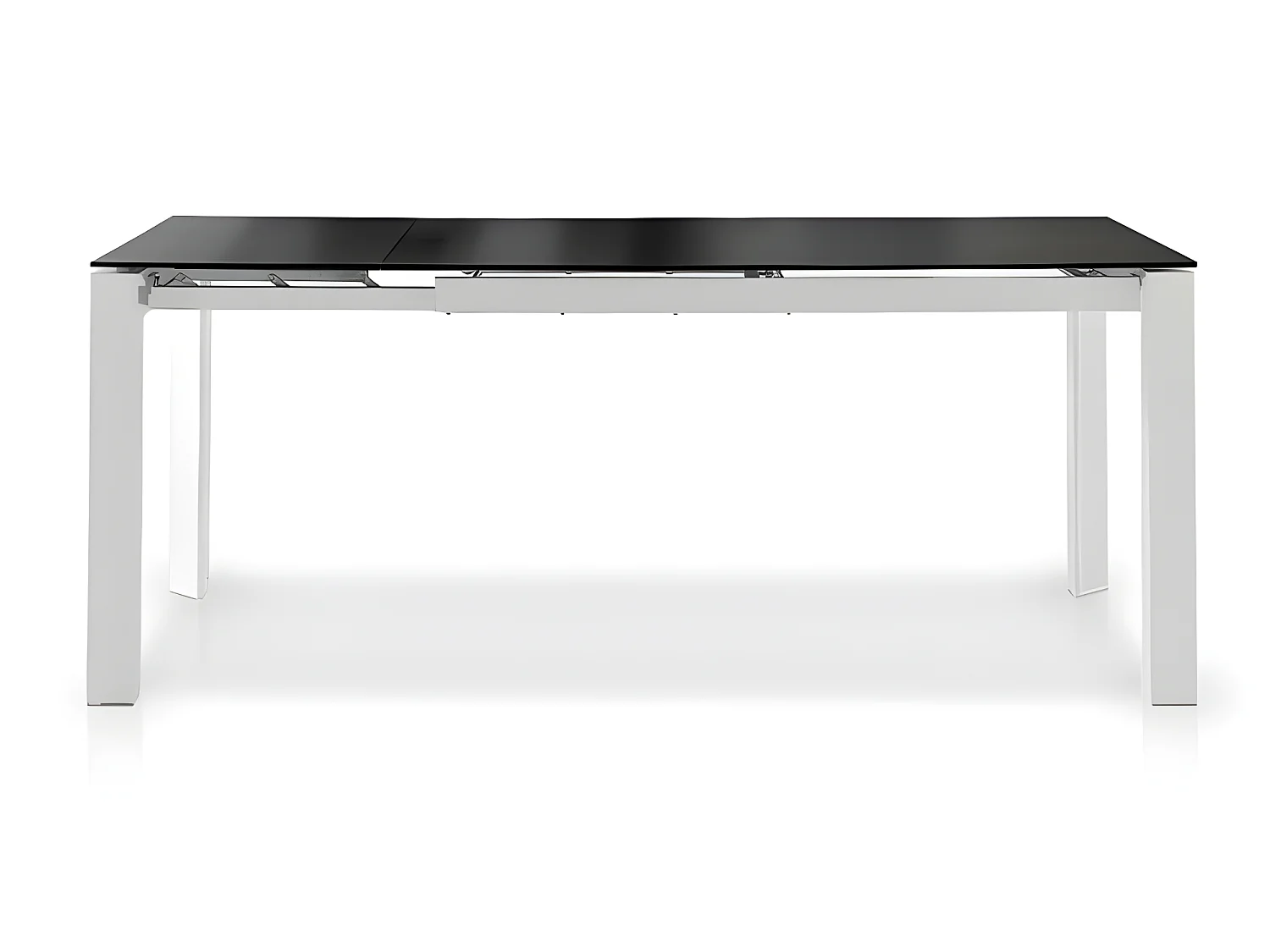 Mesa de comedor extensible - Cristal Negro, 140/190x90x76 cm - MISTICA