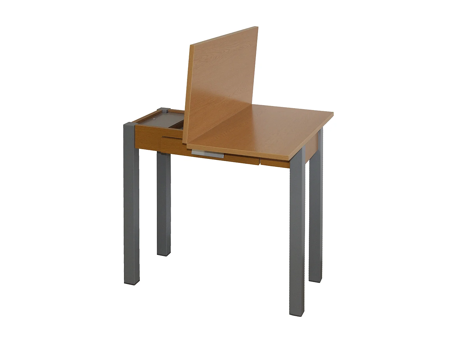 Mesa de cocina extensible - MDF Roble, 80x40/80x76 cm - HENA metal