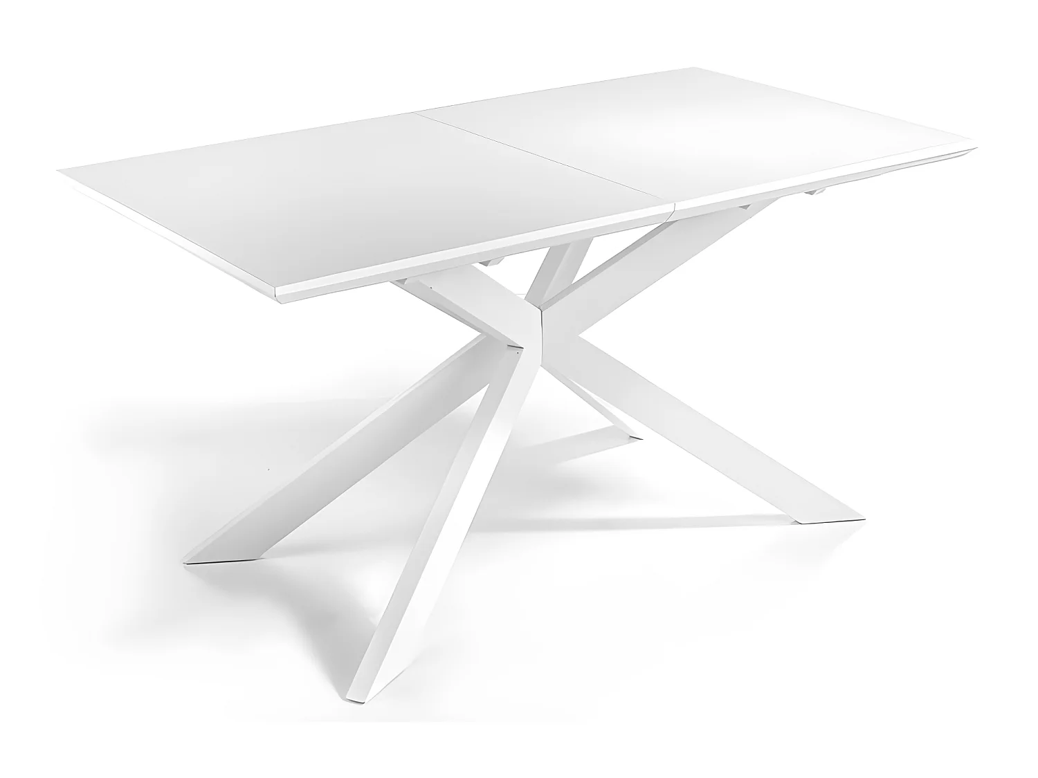 Mesa de comedor extensible - MDF Blanco, 160/210x90x76 cm - VERANO