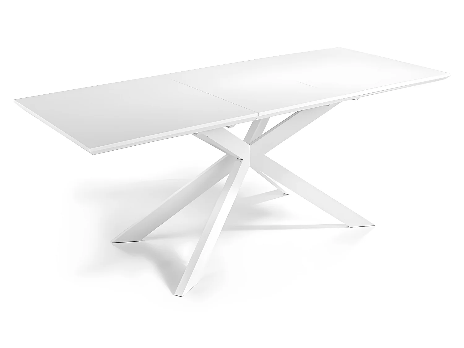 Mesa de comedor extensible - MDF Blanco, 160/210x90x76 cm - VERANO