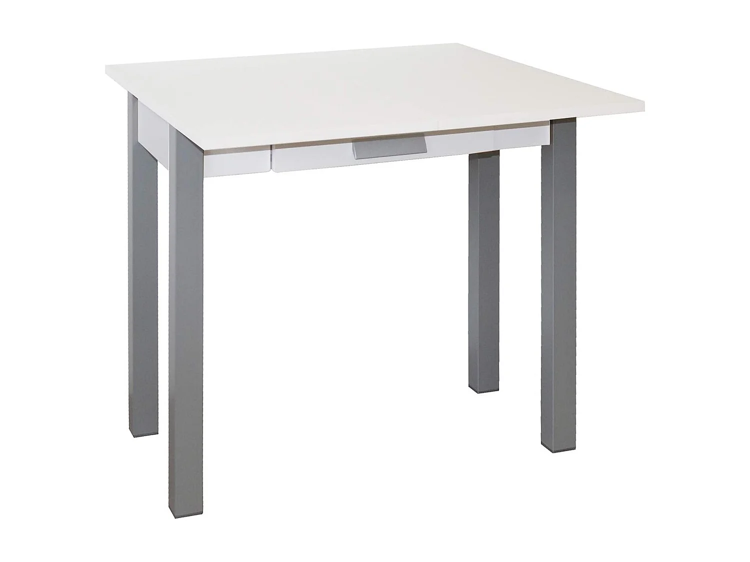 Mesa de cocina extensible - MDF Blanco, 80x40/80x76 cm - HENA metal