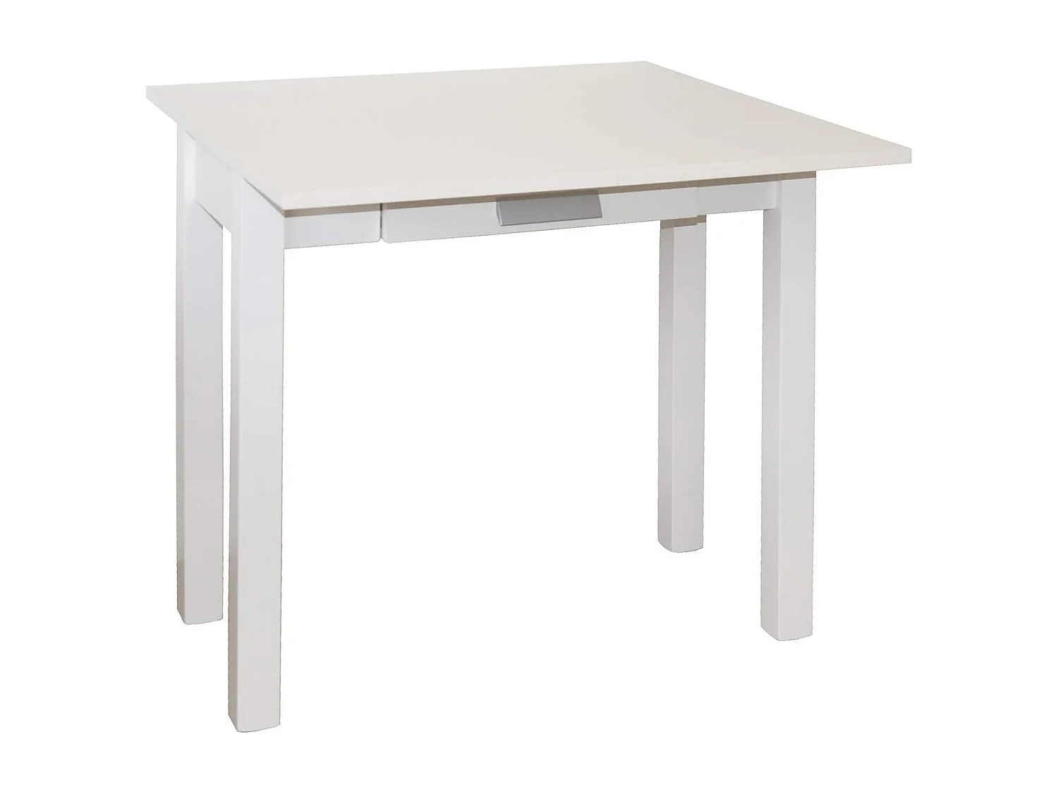 Mesa de cocina extensible - MDF Blanco, 80x40/80x76 cm - HENA