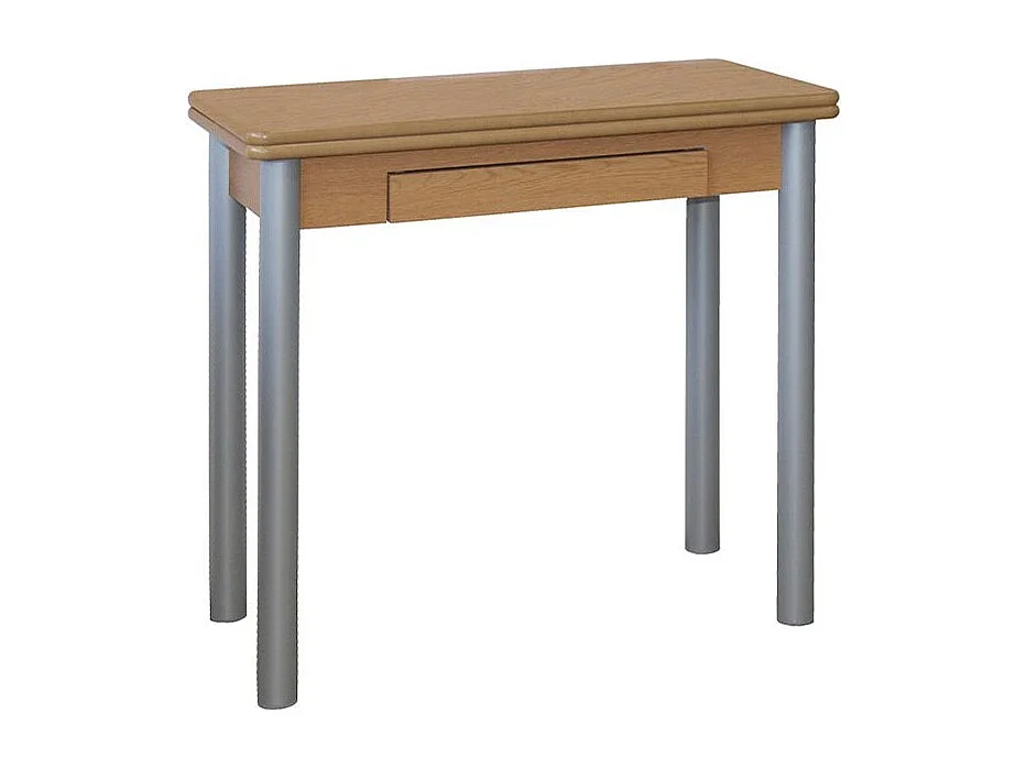 Mesa de cocina extensible - MDF Roble, 80x40/80x76 cm - RIBETA