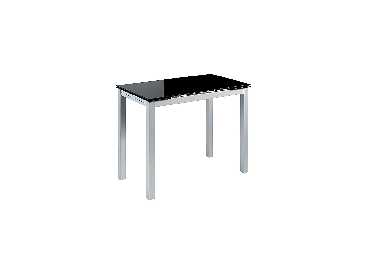 Mesa de cocina extensible -  Cristal Negro, 100/140x60x76 cm - CALCUTA