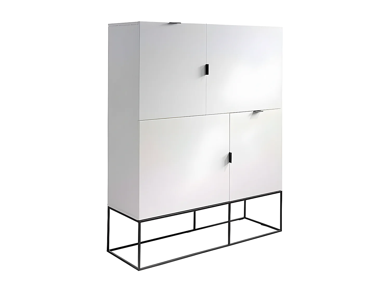 Aparador - MDF Blanco, 120x41x150 cm - SANA