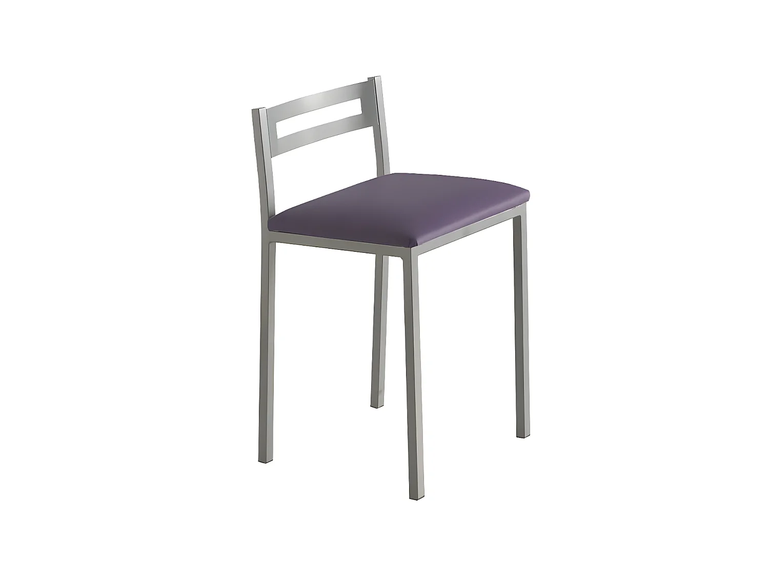 Set de 4 taburetes de cocina - Polipiel Morada, 34x34x65 cm - MOLI