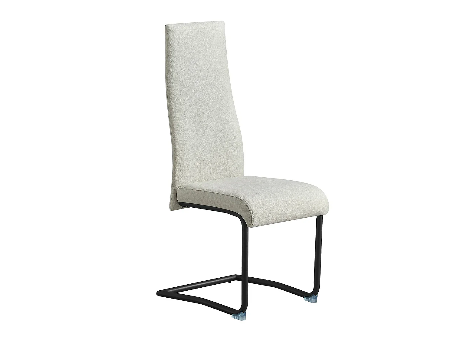 Set de 2 sillas de comedor - Tela Beige, 46x61x108 cm - NUBIO