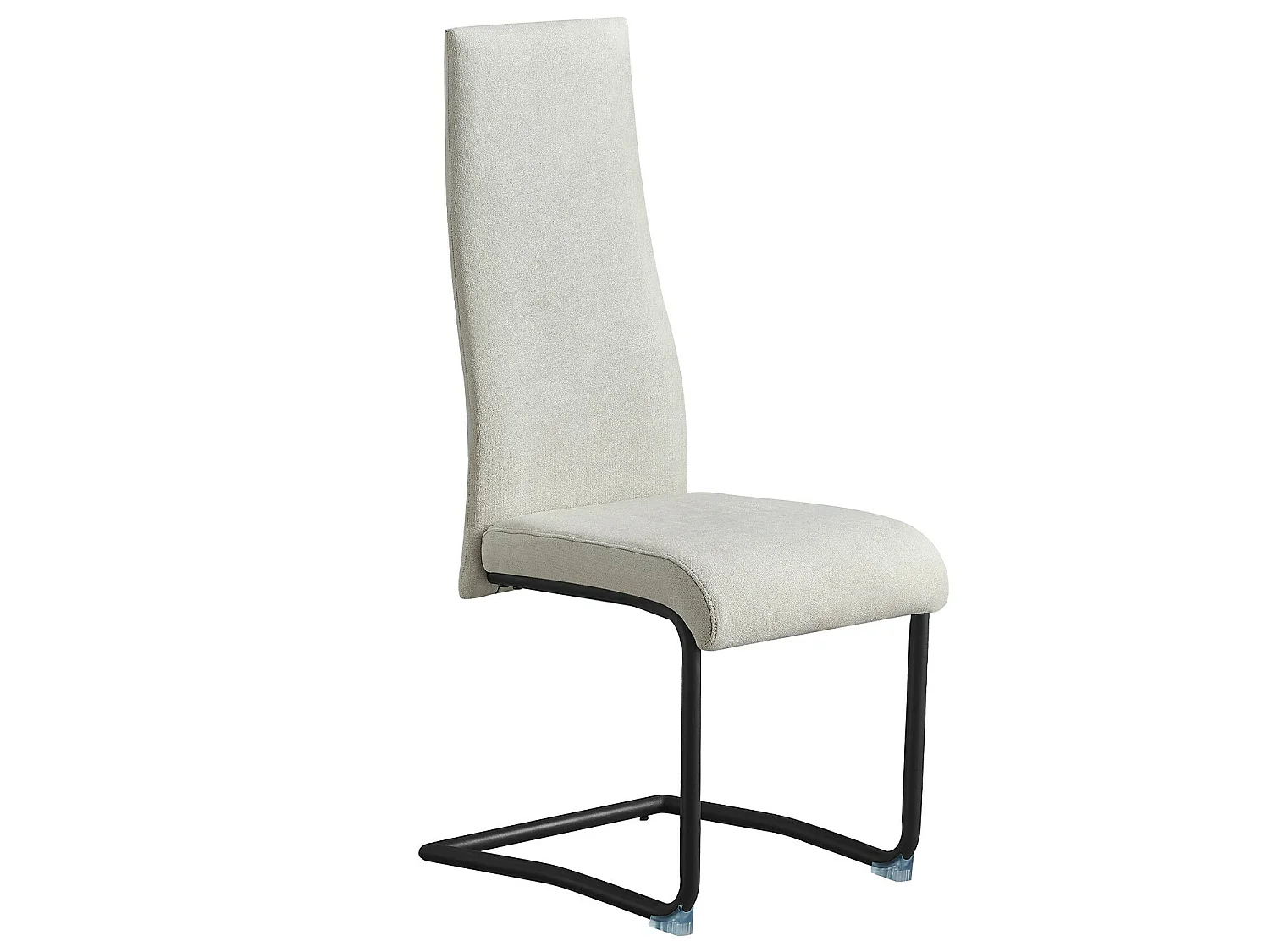 Set de 2 sillas de comedor - Tela Beige, 46x61x108 cm - NUBIO