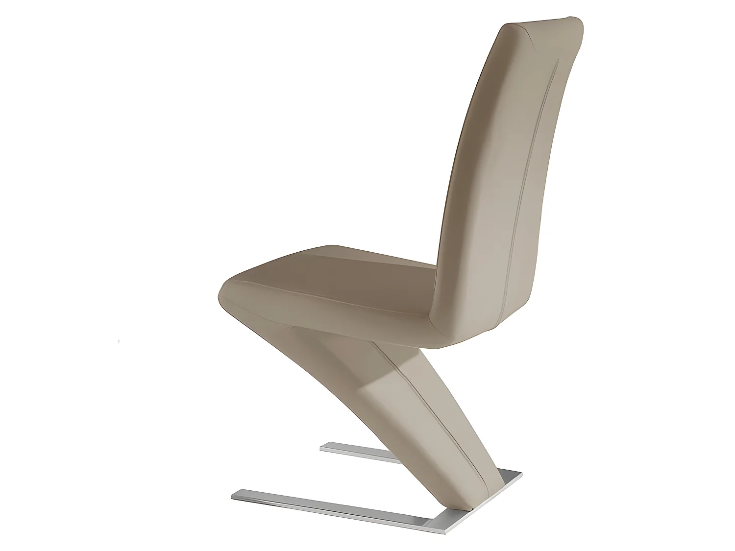 Set de 2 sillas de comedor - Polipiel Capuchino, 46x69x99 cm - SILVA