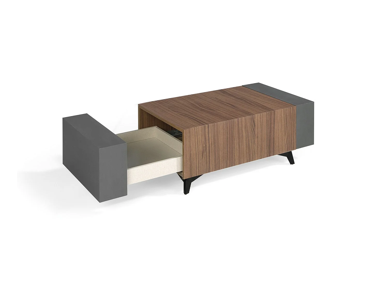 Mesa de centro - MDF Nogal, 110x60x37 cm - OVER