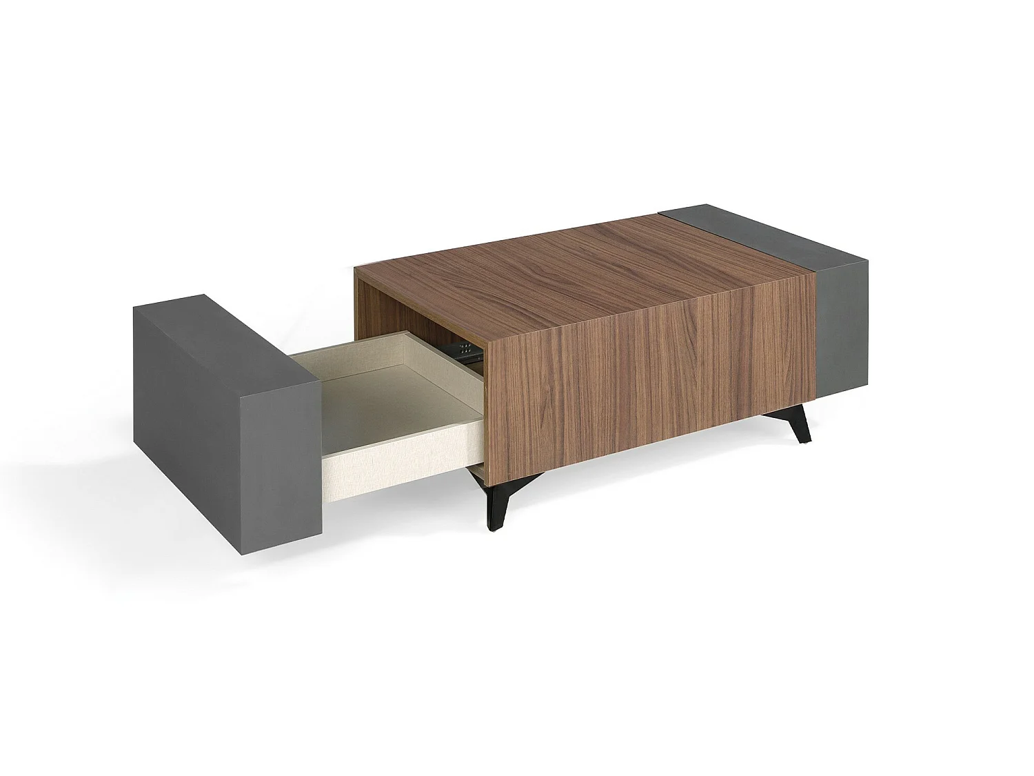 Mesa de centro - MDF Nogal, 110x60x37 cm - OVER