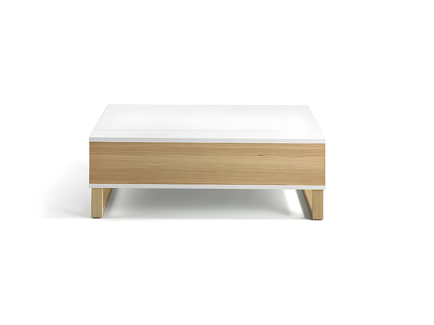 Mesa de centro - MDF Roble y blanco, 110x60x38 cm - ROYAL