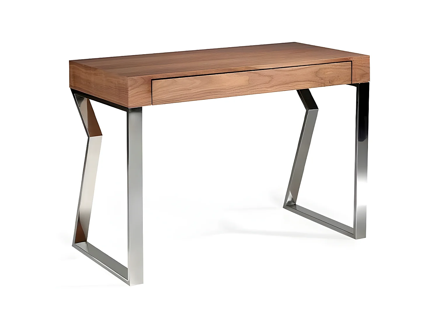 Escritorio - MDF y chapa natural de Nogal, 120x59,5x82 cm - CATANES