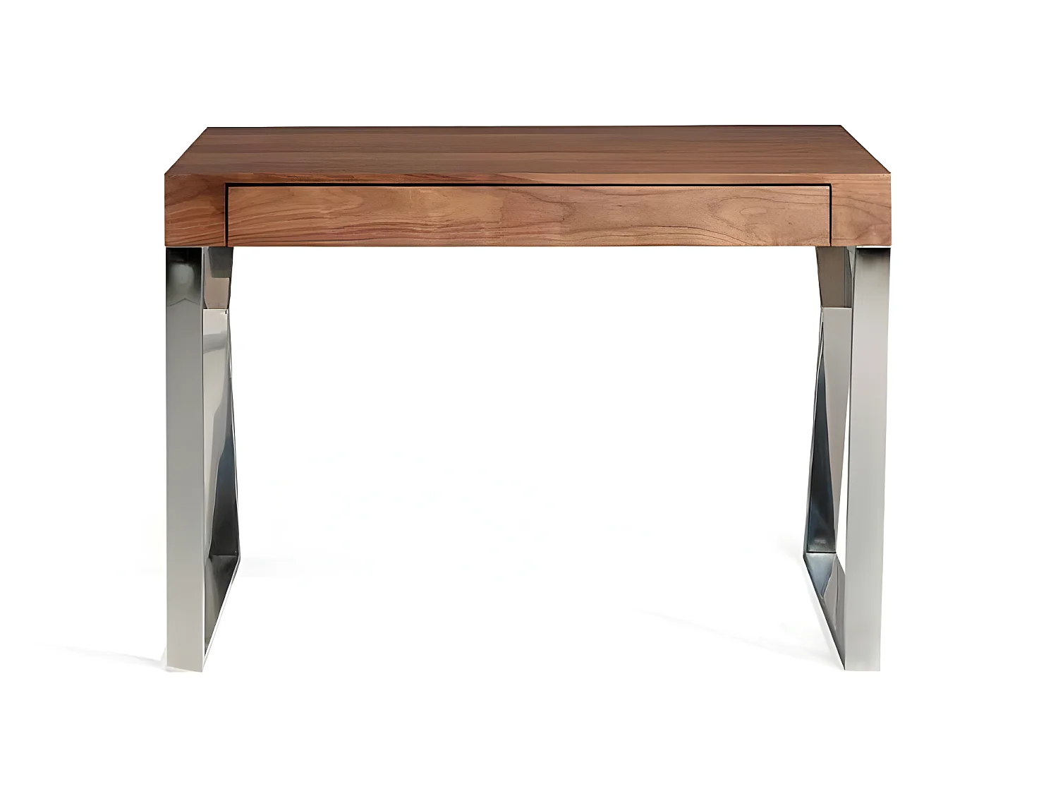 Escritorio - MDF y chapa natural de Nogal, 120x59,5x82 cm - CATANES