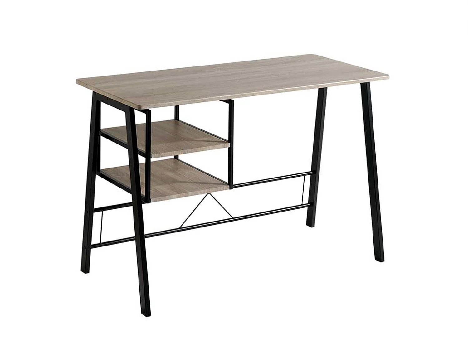 Escritorio - MDF Roble canadian, 76,5x120x52 cm - ANDEA