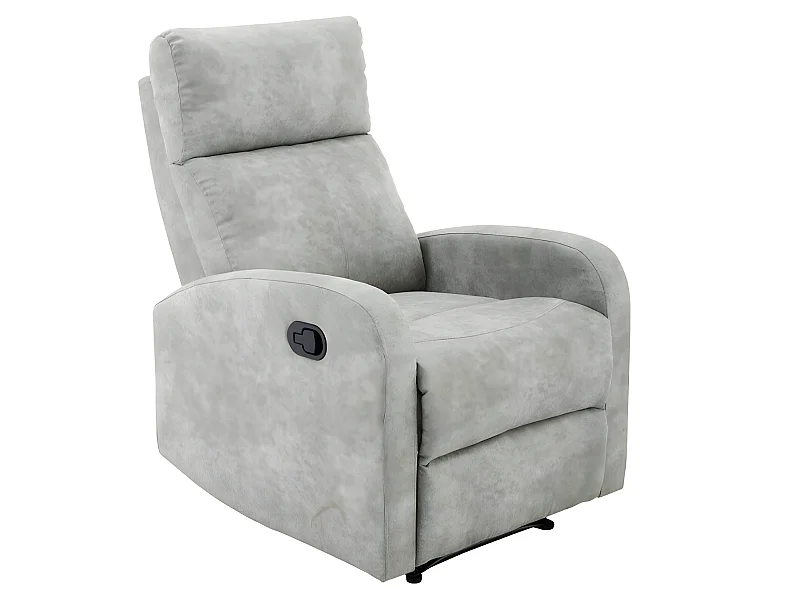 Sillón Relax reclinable -Tela Gris, 71x93x101 cm - TAVIRA