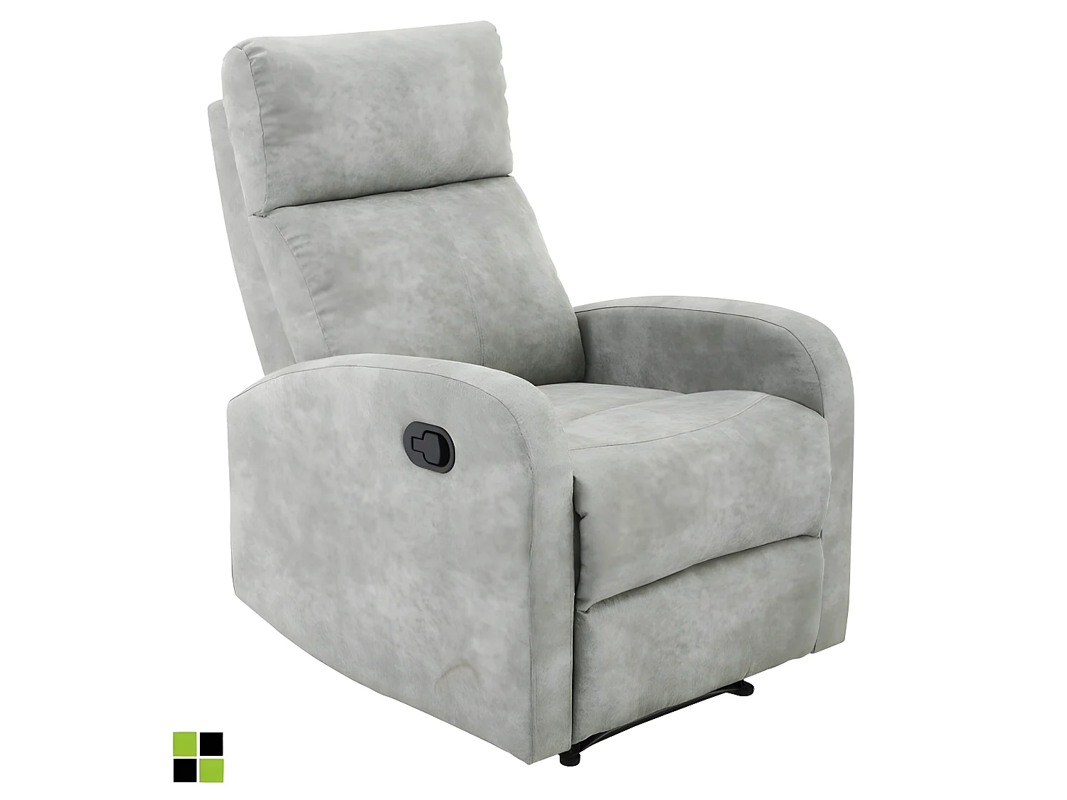 Sillón Relax reclinable -Tela Gris, 71x93x101 cm - TAVIRA
