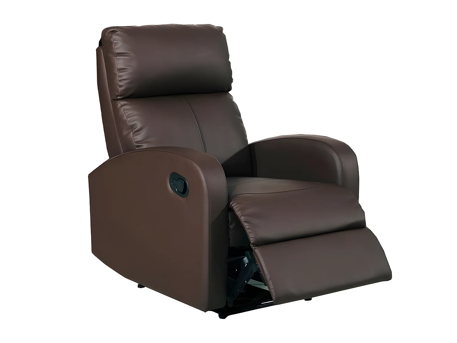 Sillón Relax reclinable -Polipiel Marrón, 71x93x101 cm - TAVIRA