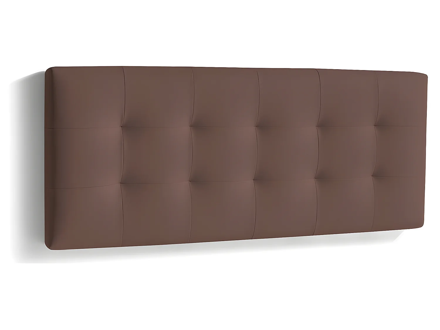 Cabecero de 150 cm - Polipiel Marrón, 150x9x60 cm-  RESQUA