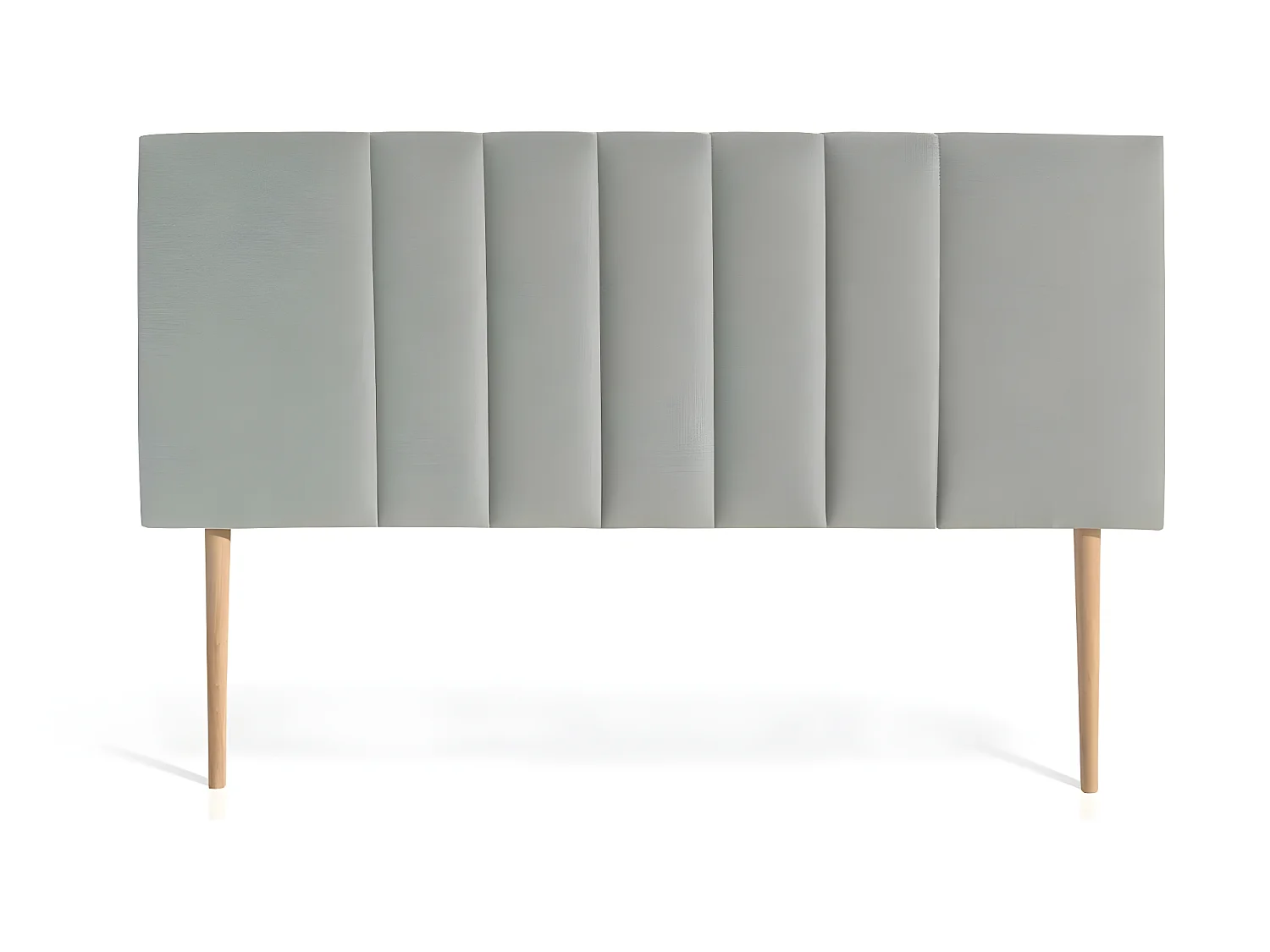 Cabecero de 150 cm con patas - Tela Gris jaspeada, 150x8x60 cm-  LUNA