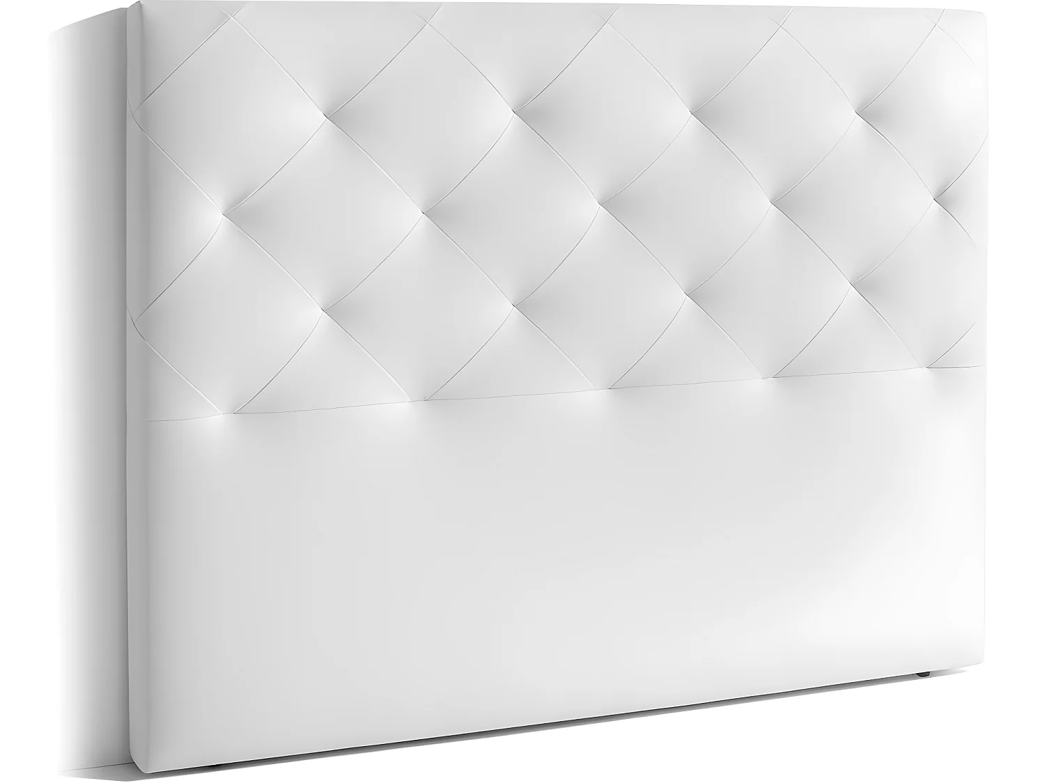 Cabecero de 160 cm - Polipiel Blanca, 160x9x120 cm -  MYRO